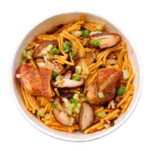 Fideua de costilla y shitake