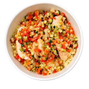 Pechuga de pollo con verduritas y cous cous