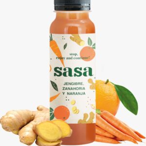 Zumo Naranja, Zanahoria, Jengibre 250 ml