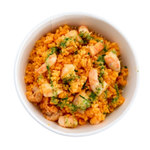 Arroz de rape y langostinos